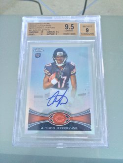 2012 Topps Chrome Alshon Jeffery Rookie Autograph Refractor Variation