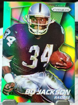 2014 Panini Prizm Bo Jackson Green Prizms