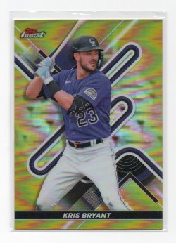 2022 Topps Finest Gold Refractors Kris Bryant