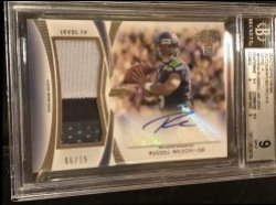 2012 Topps Topps Prime Autographed Relics Level 4 #PIVRW Russell Wilson
