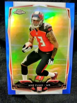 2014 Topps Chrome Mike Evans Rookie Blue Refractor
