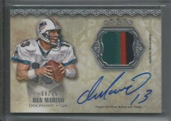 2012 Topps Five Star Dan Marino Patch Auto