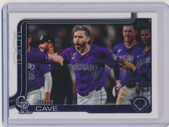    Jake Cave 2025 Topps Golden Mirror Image Variations