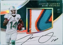 2016 Panini Immaculate Jarvis Landry premium patch auto gold