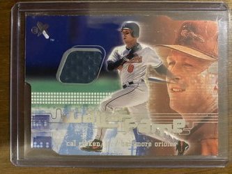 2001 Fleer ex wall of fame relic cal ripken jr