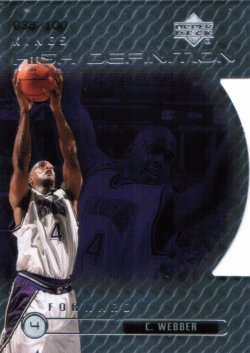 1999-00 Upper Deck High Definition Level 1 Chris Webber #ed 33/100