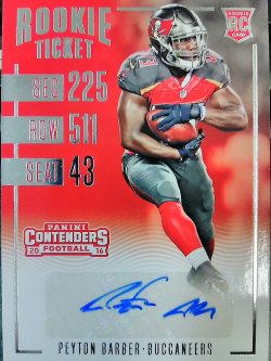 2016 Panini Contenders Peyton Barber Rookie Ticket Autograph