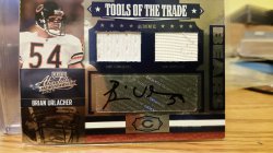 2007 Playoff Absolute memorabilia  Brian urlacher tools of the trade auto 5/5