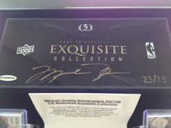 2007-08 Upper Deck Exquisite Michael Jordan Exquisite Exclusives /23 - AU Box