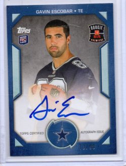 2013 Topps Topps Gavin Escobar Rookie Premier Auto