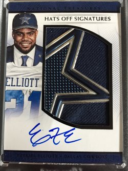 2016 Derrick Henry Ezekiel Elliott Panini black gold Dual JERSEY Patch /49  RC