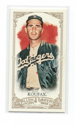 2012 Topps Topps Allen ang Ginter A and G Back Sandy Koufax