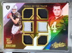 2014 Panini Prizm Derek Carr Tools of the Trade Complete Rookies Spectrum Gold