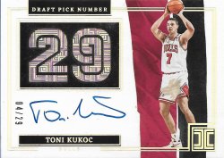 2021-22 Panini Impeccable Draft Pick Autographs Toni Kukoc #ed 4/29