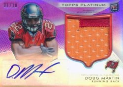 2012 Topps Platinum Doug Martin Patch Auto RPA /10