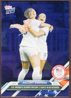 2024 Topps Now Olympic Games Blue Mallory Swanson