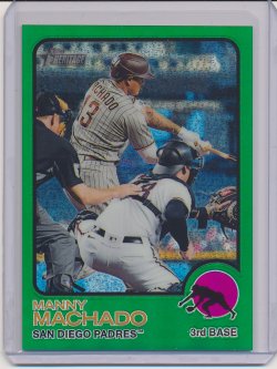    Manny Machado 2022 Topps Heritage Chrome Green Refractor /273