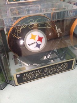   Riddell Jerome bettis autographed helmet