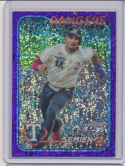   Marcus Semien 2024 Topps Chrome Purple Speckle Refractor /299