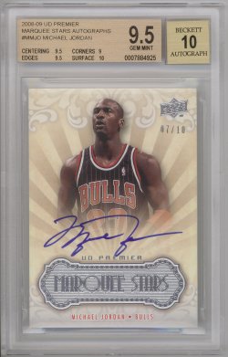 2008-09 Upper Deck UD Premier Marquee Stars Autographs #MMJO Michael Jordan