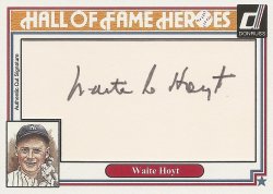 2015  Custom Hall of Fame Heroes Autographs Waite Hoyt
