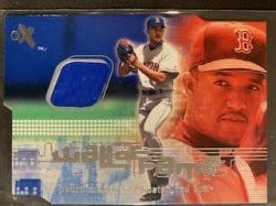 2001 Fleer e-x pedro martinez wall of fame relic