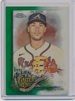    Matt Olson 2022 Allen and Ginter Chrome Green Refractor /99