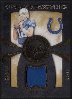 2015 Panini Black Gold Shadowbox Swatches Andrew Luck