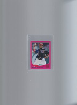 2013 Topps Mini Edwin Jackson pink 