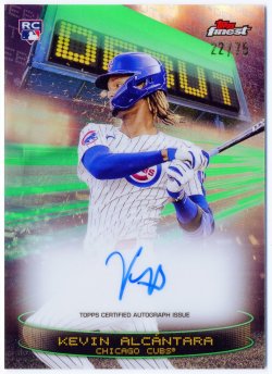 2025 Topps Finest Debut Autographs Green Refractor Kevin Alcantara