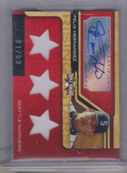 2008 Topps triple threads auto felix hernandez