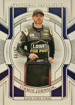2025 Panini National Treasures Racing Race Used Tire Jimmie Johnson