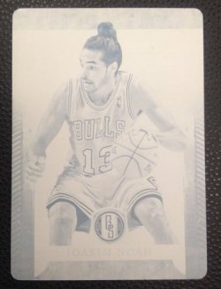 2013 Panini Gold Standard  Joakim Noah Base Cyan Printing Plate 1/1