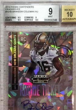2014  Playoff Contenders Brandon Coleman Cracked Ice
