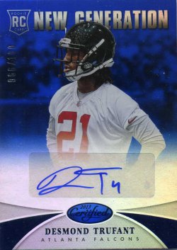 2013 Panini Certified Mirror Blue Signatures Desmond Trufant
