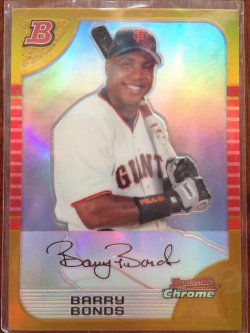 2005 Bowman Chrome Barry  Bonds Gold Ref.
