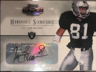 2002 Playoff Honors Tim Brown Honorable Signatures HS-46
