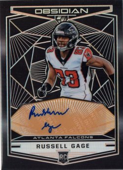 2018 Panini Obsidian Rookie Autographs Electric Etch Orange Russell Gage/50