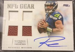 2012 Panini National Treasures Quad Russell Wilson
