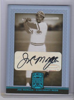 2005 Donruss greats platinum auto joe morgan