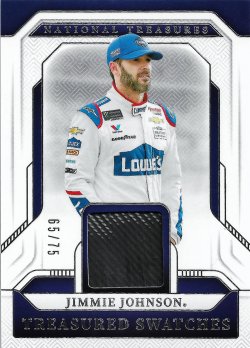 2025 Panini National Treasures Racing Treasued Swatches Raced Used Tire Jimmie Johnson