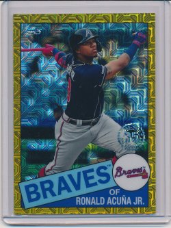    Ronald Acuna 2020 Topps 1985 Topps Silver Pack Chrome Gold Refractor /50