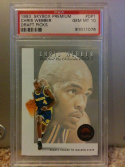 1993-94 Skybox Premium Chris Webber RC Draft Picks PSA 10 Gem Mint