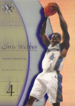 1997-98 Skybox E-X2001 Essential Credentials Now Chris Webber #ed 57/59
