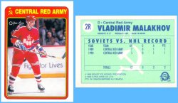1990-91 O-Pee-Chee Central Red Army Insert Vladimir Malakhov