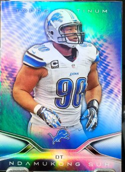 2014 Topps Platinum Ndamukong Suh Blue Refractor