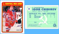 1990-91 O-Pee-Chee Central Red Army Insert Igor Chibirev