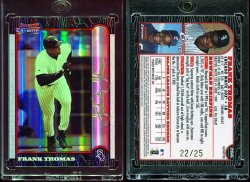 1999  Bowman Chrome Gold Refractors Frank Thomas