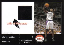 2001-02 Fleer Shoebox Sole of the Game Shoe Chris Webber #ed 95/100