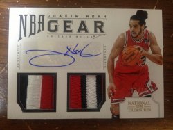 2013 Panini National Treasures Joakim Noah NBA Gear Prime Combos Signatures /10